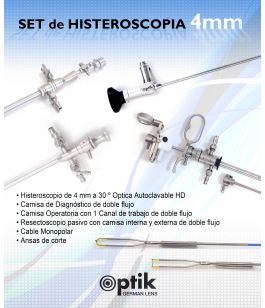 Set Histeroscopio Optik ø4mm